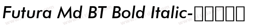 Futura Md BT Bold Italic字体转换